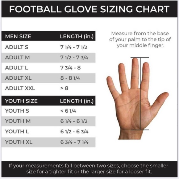 "Nightmare" Cloaked Receiver Football Gloves - Adult small - Picture 3 of 5